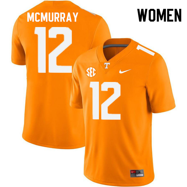 Women #12 Jalen McMurray Tennessee Volunteers College Football Jerseys Stitched-Orange